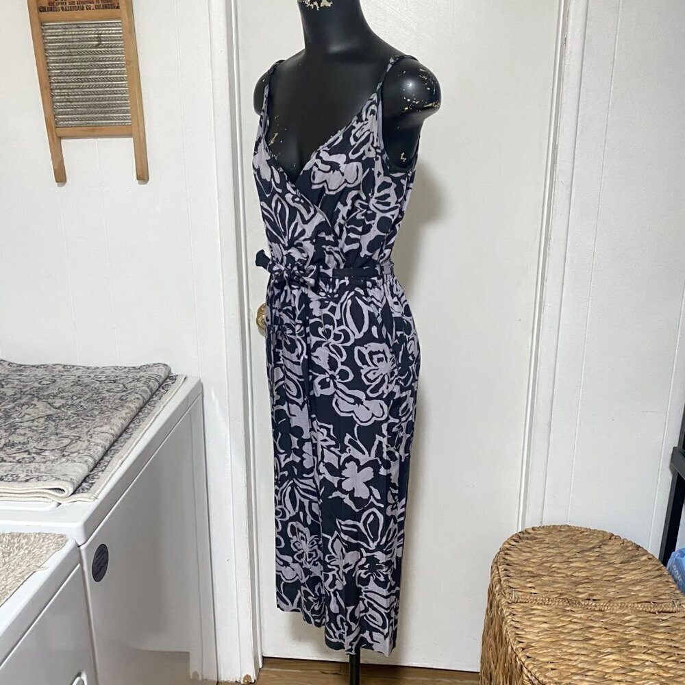 ANN TAYLOR LOFT Painterly Floral Wide Leg Jumpsuit SIZE XSP - Picture 4 of 7